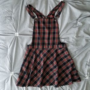 Royal Bones, plaid jumper dress/overall dress